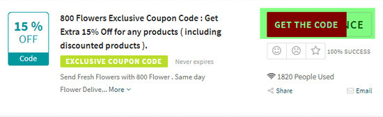 800 Flower Code