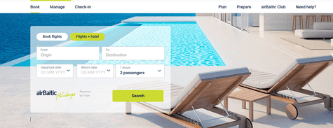 airBaltic Flights + Hotels 