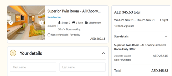 Al Khoory Hotels Apply Coupon