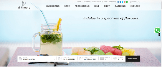 Al Khoory Hotels Website