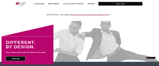 Aloft Hotels Website