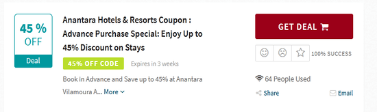 Anantara Hotels & Resorts Coupon