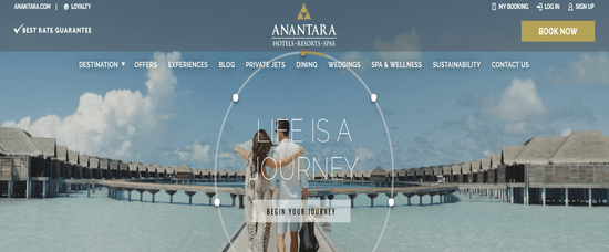 Anantara Hotels & Resorts Website