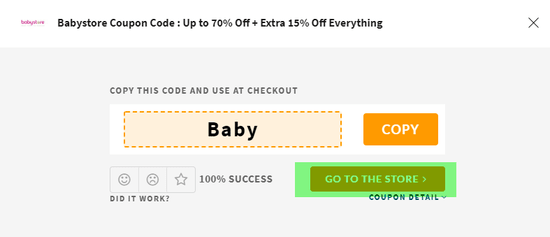 Babystore Coupon