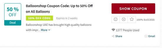 Promo Balloonshop Code