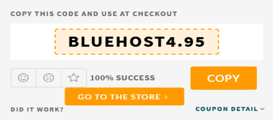 Copy Bluehost Discount Code