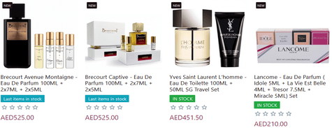 Branded Perfume Gift sets
