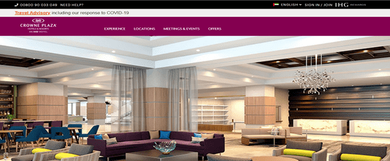 Crowne Plaza Hotels Website