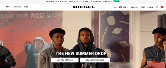 Diesel official website