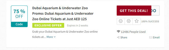Promo Dubai Aquarium Code