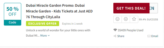Dubai Miracle Garden Promo Code