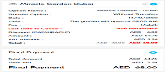 Apply Dubai Miracle Garden Promo
