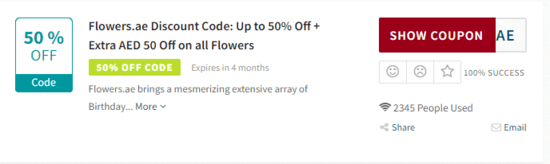 Show Flowers.ae Coupon
