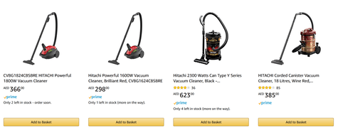 Hitachi Vacuum Cleaners