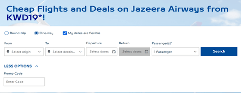 Jazeera Airways Discount Code