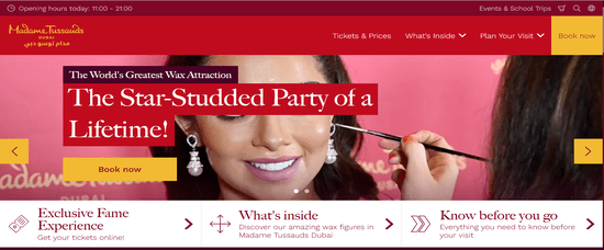 Madame Tussauds Official Website