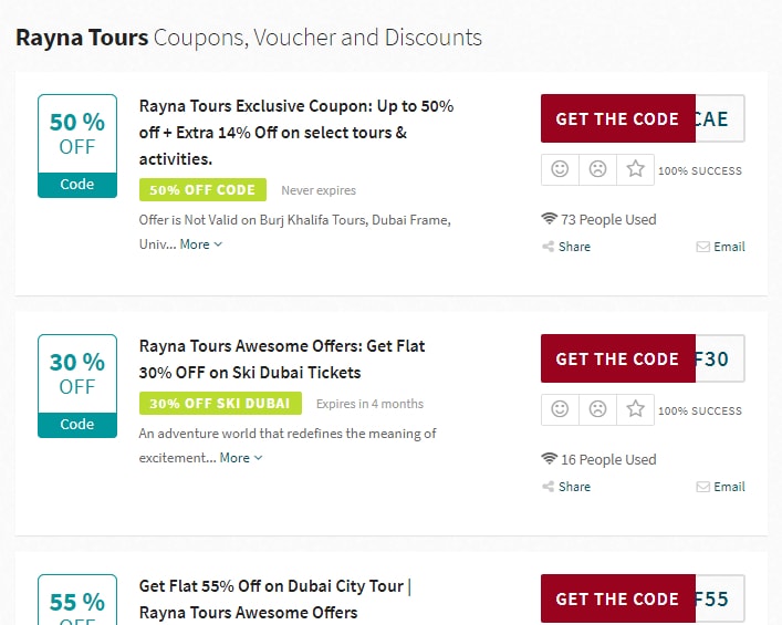 Rayna Tours Coupons | 60% Off Promo Codes | July 2022