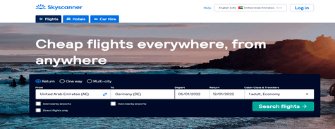 Book Flights From Skyscanner