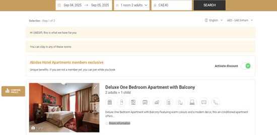 Products of Abidos Hotel