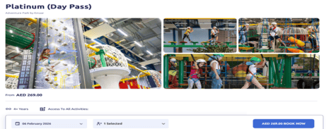 Adventure Park by Emaar Platinum Pass