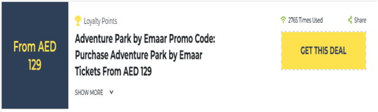 Adventure Park by Emaar Show Coupon