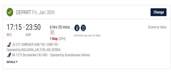 Products of Air Serbia