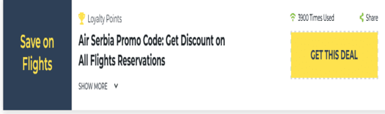 Air Serbia Show Coupon