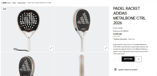 Products of All For Padel