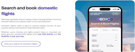 Alternative Airlines Domestic Flights