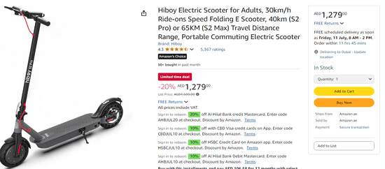 Amazon discount applied