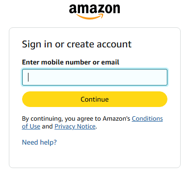 Sign Amazon