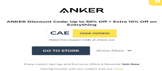 ANKER Copy Code