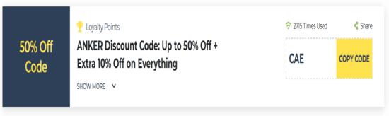 ANKER Show Coupon