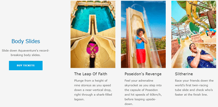 Aquaventure Waterpark Body Slides