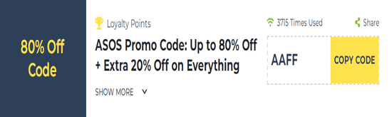 ASOS Show Coupon