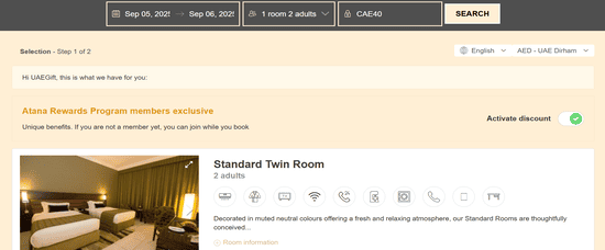 Atana Hotel Website