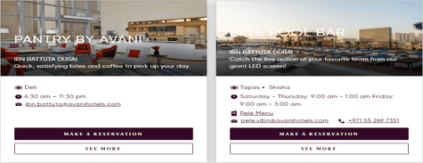 Avani Hotels Restaurants