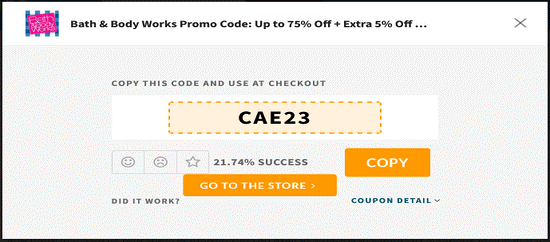 Copy Bath & Body Promo
