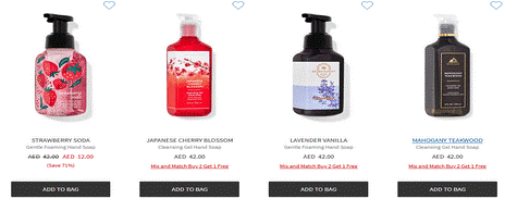 Bath & Body Hand Soaps & Sanitisers