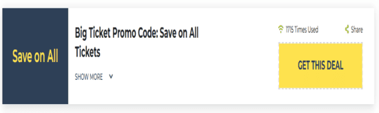 Big Ticket Show Coupon