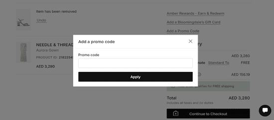 Bloomingdale’s discount applied