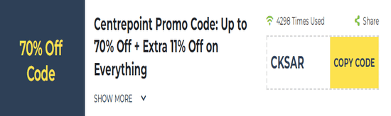 Centrepoint Show Coupon