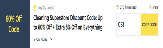 Cleaning Superstore Show Coupon