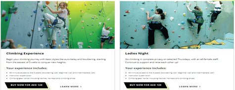 Clymb Abu Dhabi Climbing Experience