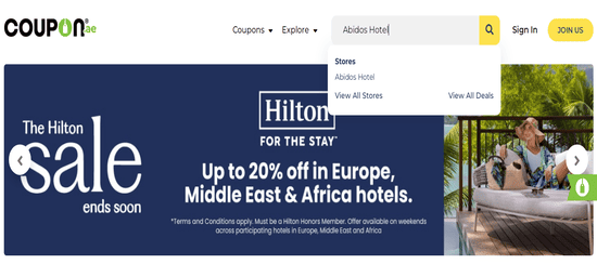 Abidos Hotel Search Store