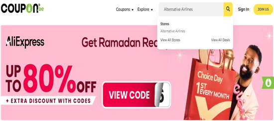 Alternative Airlines Search Store