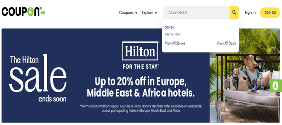 Atana Hotel Search Store