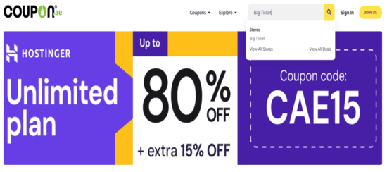 Big Ticket Search Store