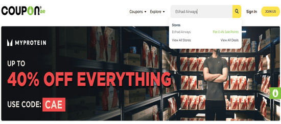 Etihad Airways Search Store