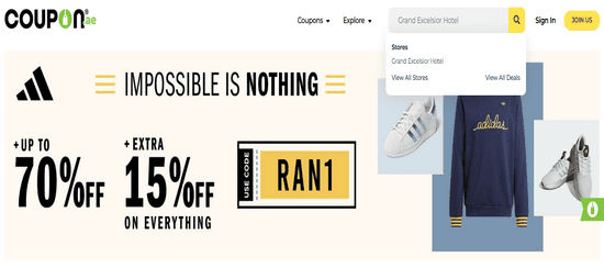 Grand Excelsior Hotel Search Store